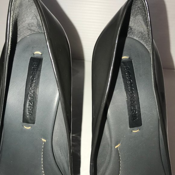 BCBG Maxazria gray patent leather platform heels - Picture 7 of 8